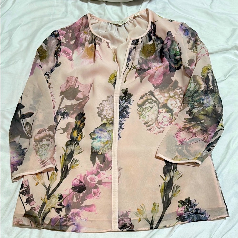 Ted Baker Floral Sheer Blouse